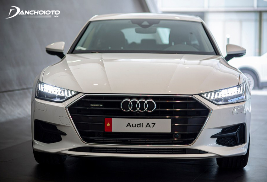 Đầu xe Audi A7 Sportback 2023 tạo hình dựa trên sự cải tiến từ phiên bản trước