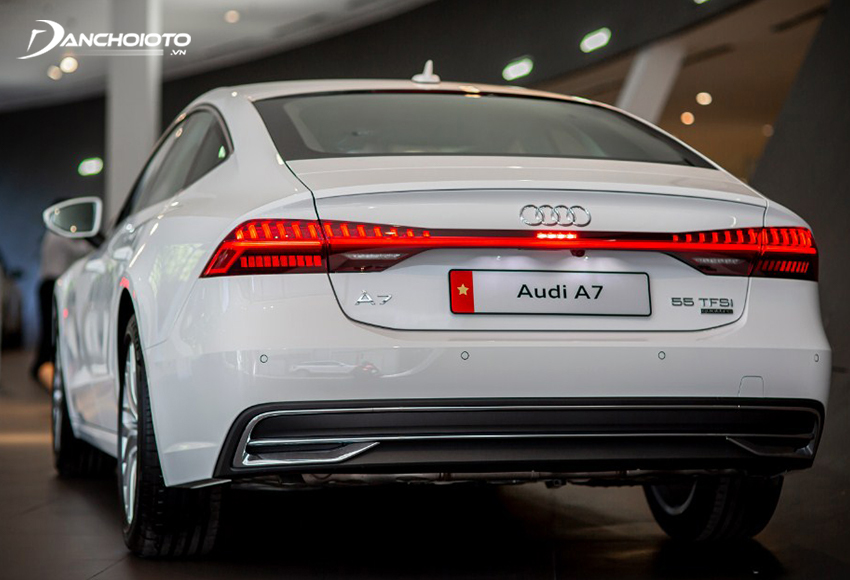 Đuôi xe Audi A7 Sportback 2023 như đoạn kết ấn tượng của tác phẩm nghệ thuật